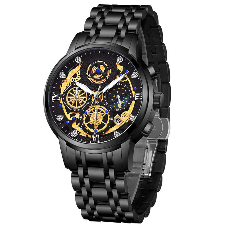 New Fashion Mens Watch Stainless Steel Luxury Waterproof