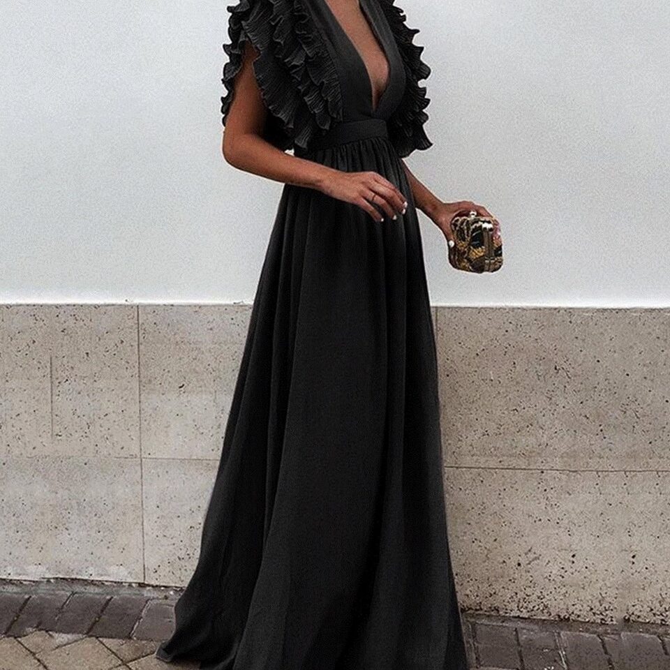 Plus Size Maxi Dress Womens Party Gown Long