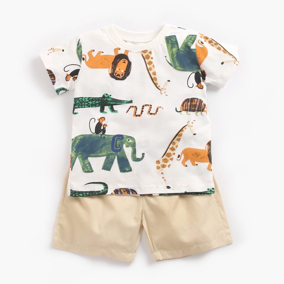 Baby Clothes Korean Children'S Clothing Boy Animal Print
