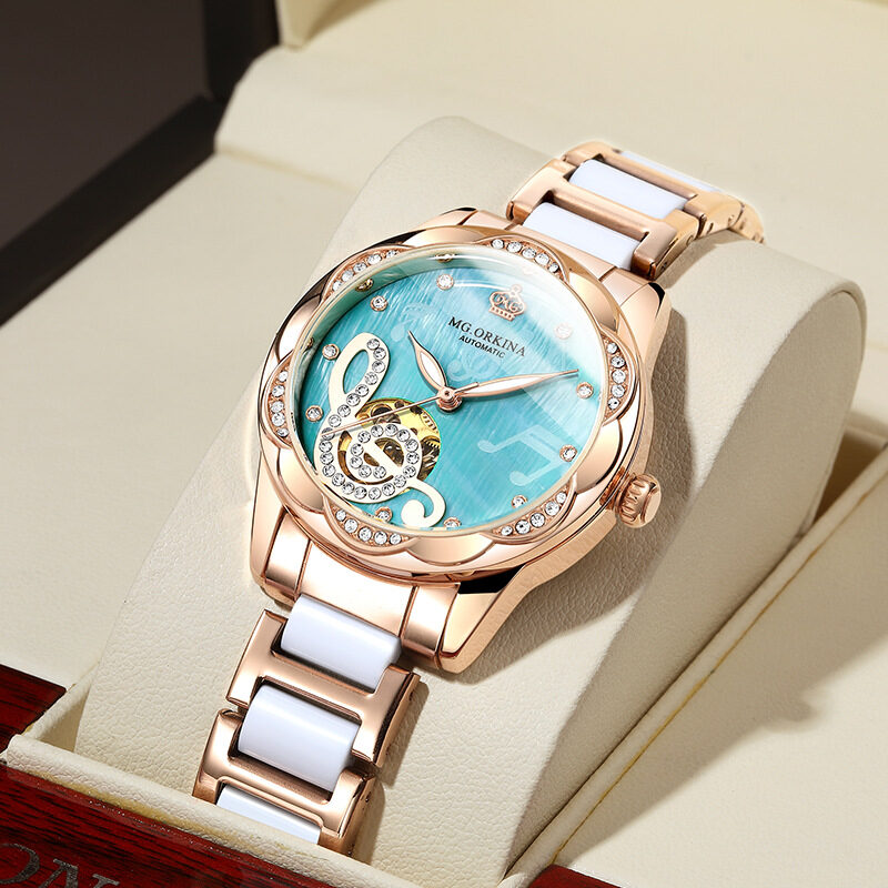 New Designer Mechanical Watches Women Luxury Ceramic