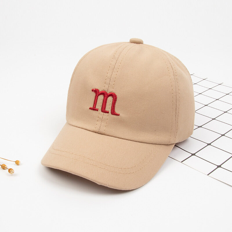 Baseball Cap Boy Letter M Embroidered Children's Cotton