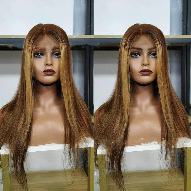 Piano Color P4.27 Brazilian Real Hair Wig Lace