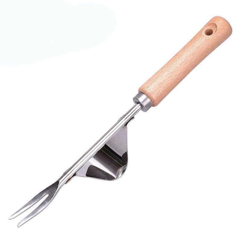 Stainless Steel Root Tool Gardening Puller Weeding Fork