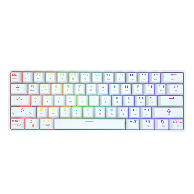 Wireless Bluetooth Keyboard Colorful PBT Keycaps Mechanical