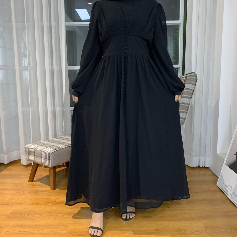 High-density Double Chiffon Fashion Simple And Elegant Muslim