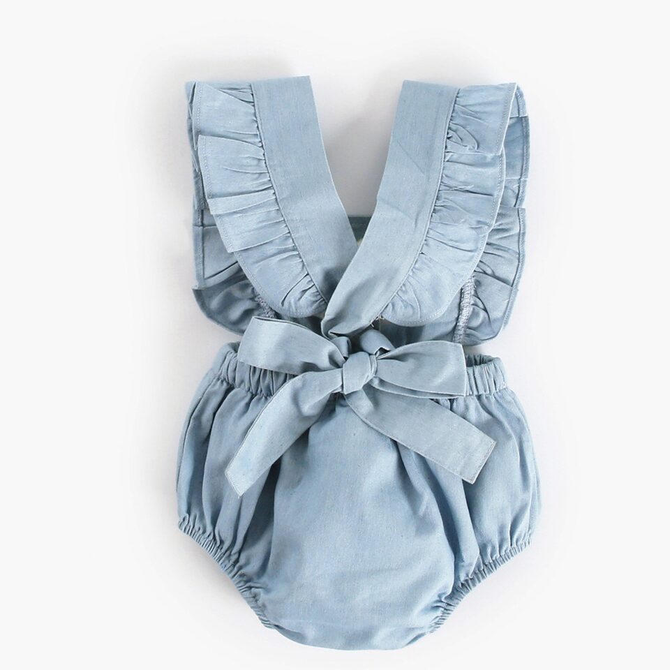 Ins Denim Baby One-piece Bodysuits Romper Spring