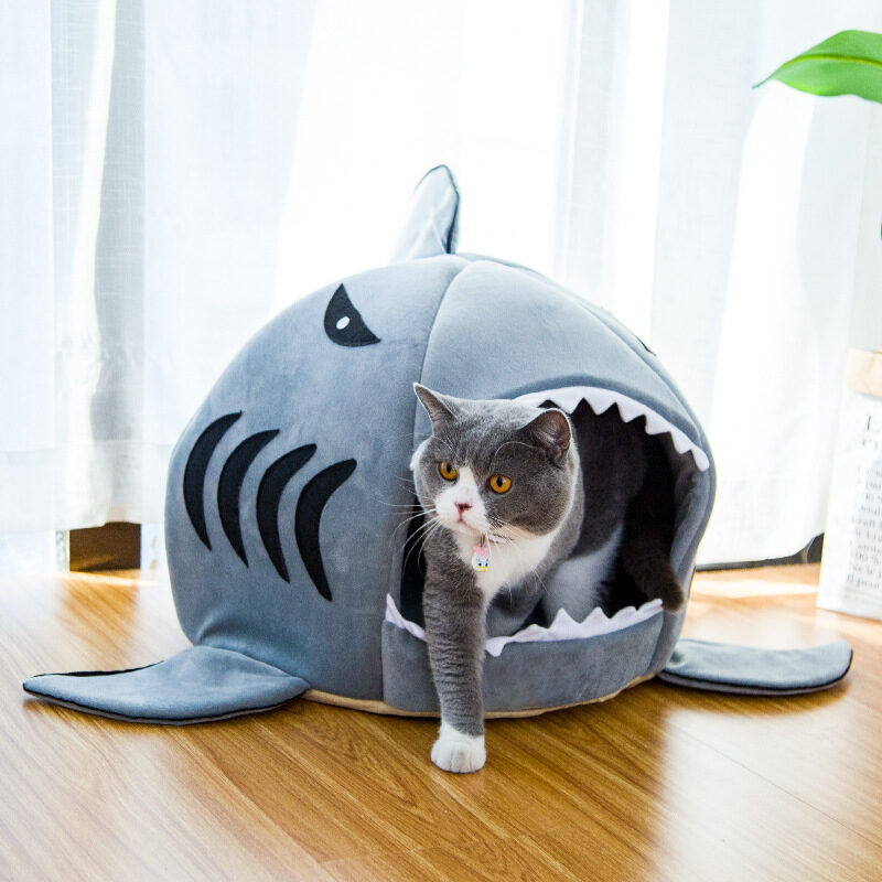 Creative Dual-Purpose Shark Pet Bed Small Dogs