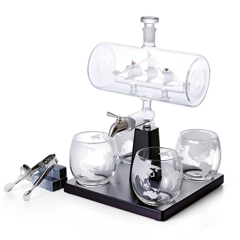 Glass Sailing Wine Bottle Borosilicate Container