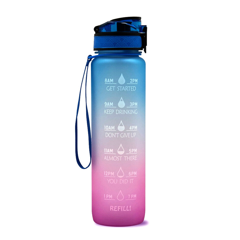 1L Tritan Water Bottle With Time Marker Bounce