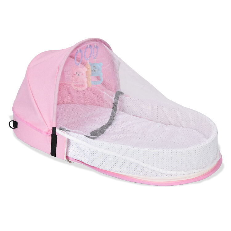 Convenient Folding Anti-pressure Crib Middle Bed Newborn Baby