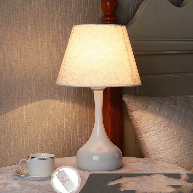 Feather Table Lamp Bedroom Bedside Nordic Ins