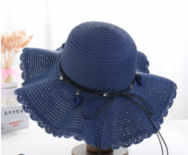 A Sunscreen Han Edition Big Beach Hat Wavy