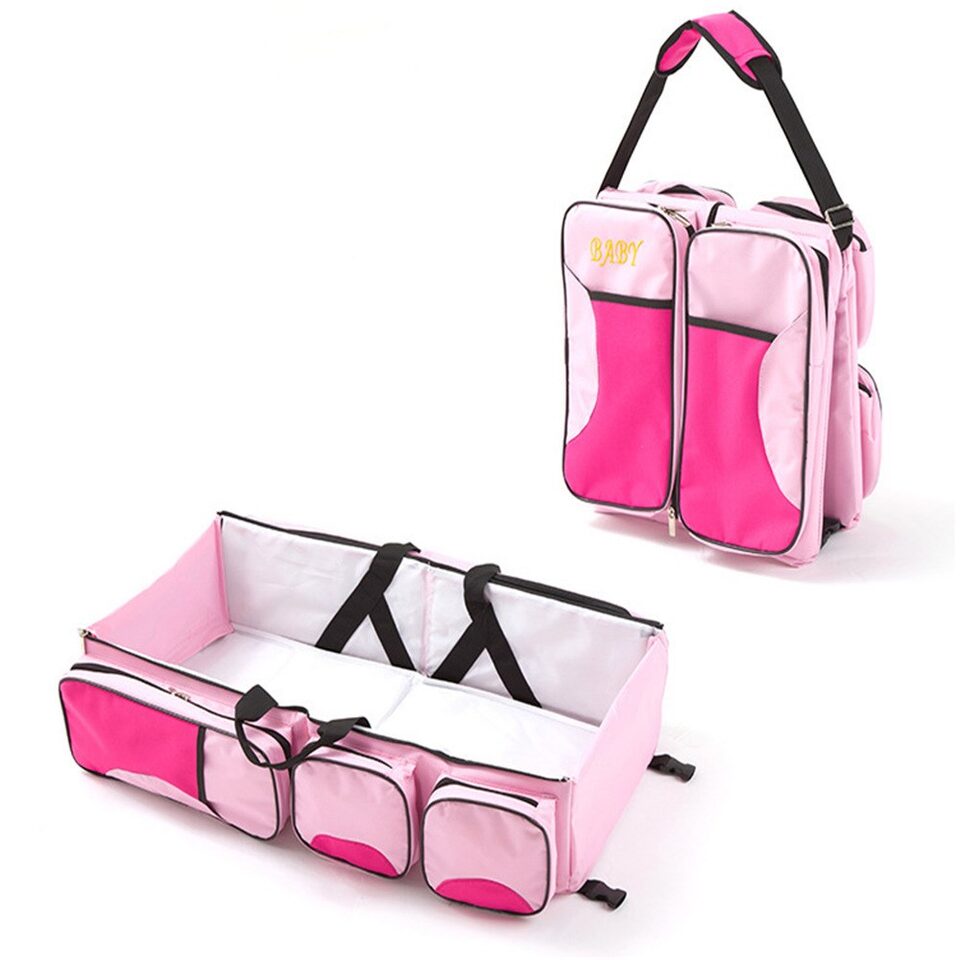 Baby Folding Bed Mommy Bag Portable One-shoulder Mom