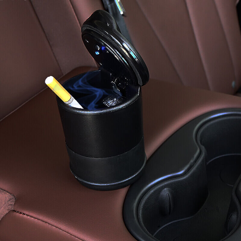 Portable Solar Rechargeable Car Ashtray Detachable With Led
