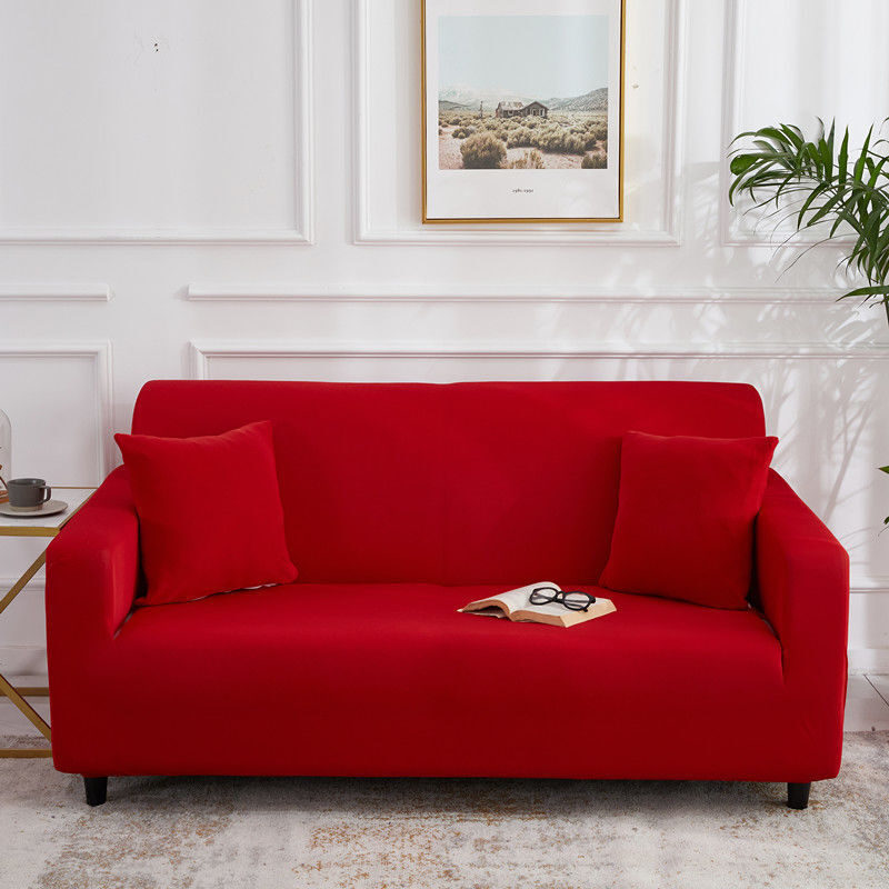 Pure Color Stretch Sofa Cover All-Inclusive Universal Cushion