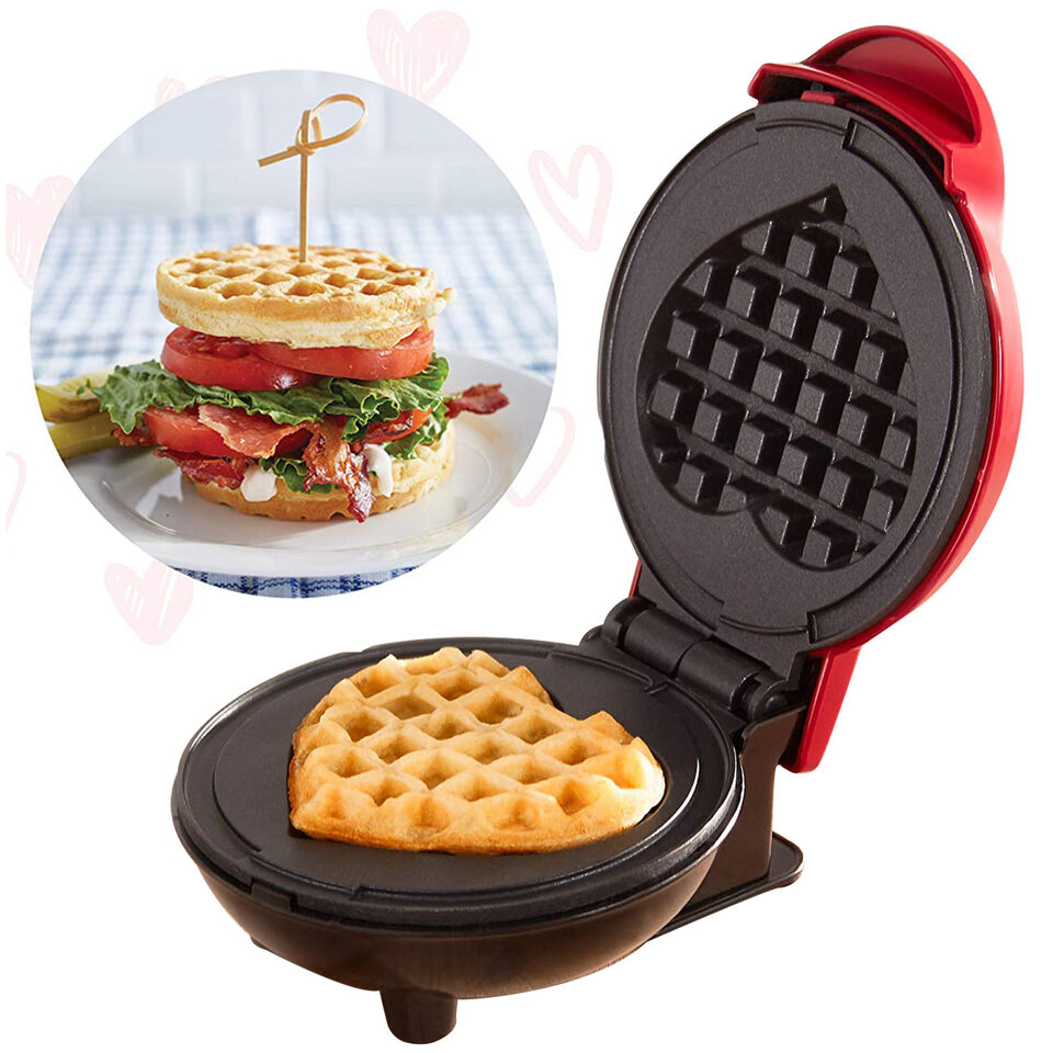 Mini Waffle Maker Home Children'S Breakfast Machine Portable