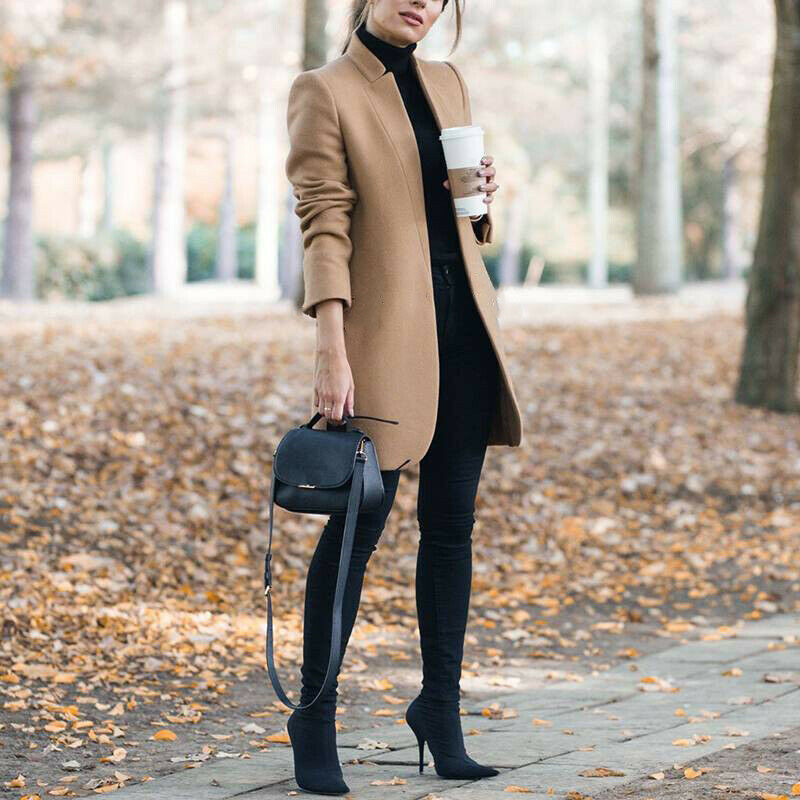Autumn And Winter European American Fashion Solid Color