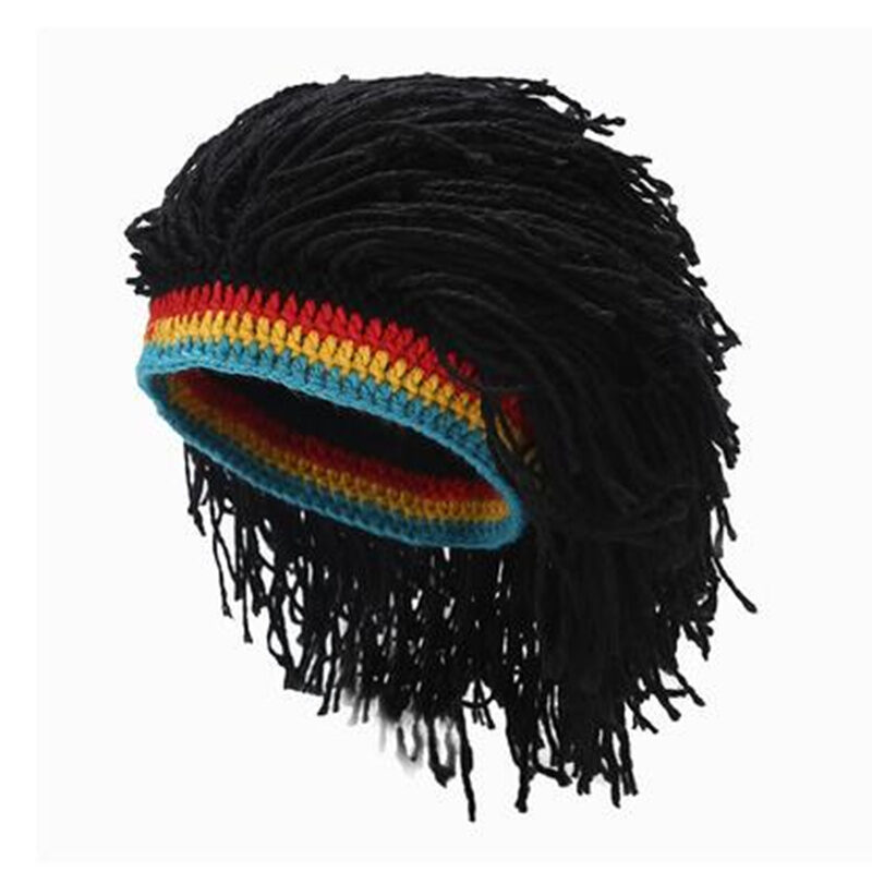 1Pc Reggae Jamaican Rasta Hat Dreadlocks Wig Caribbean