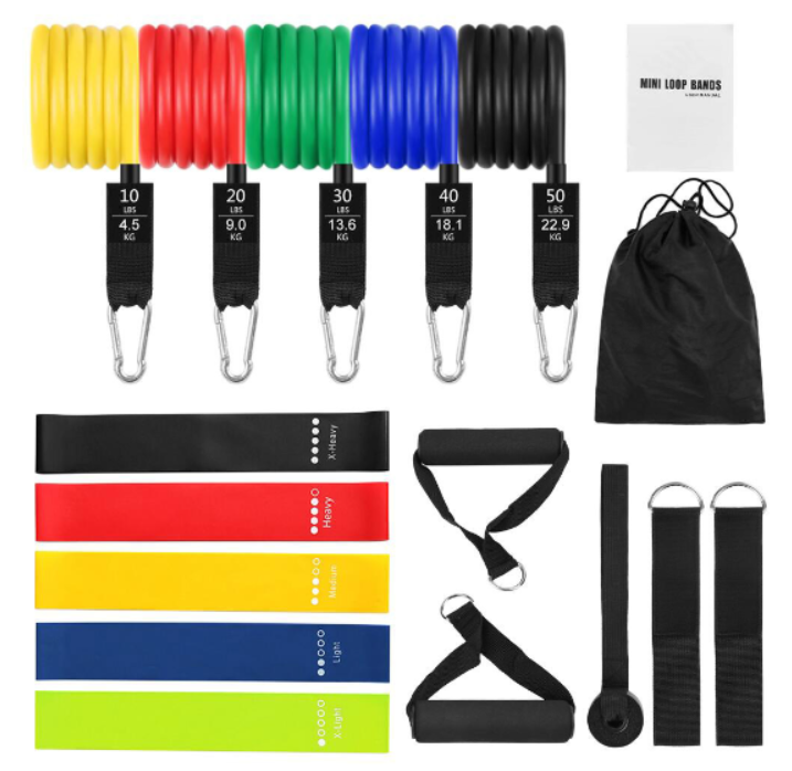 Rally Rope Set 11 Piece Resistance Bands Latex