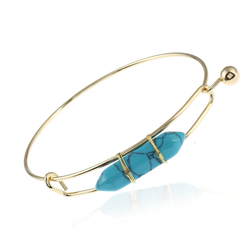 Bracelet Jewelry Fashion Geometric Shape Natural Gem Metal