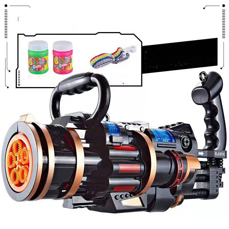 Gatling Bubble Gun Machine Children'S Automatic Electric Porous