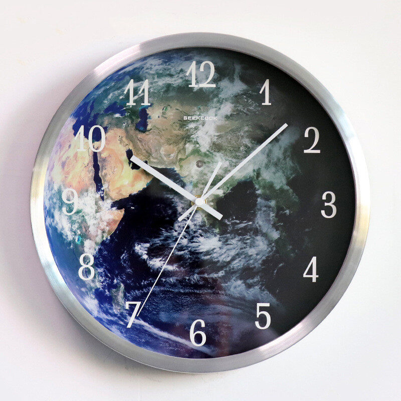 Voice-activated Induction LED Night Light Wall Clock Creative