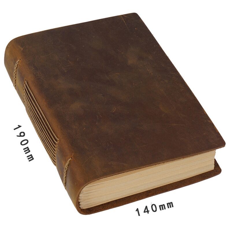 Original Handmade Sketchbook Cowhide Notebook Retro Leather Creative