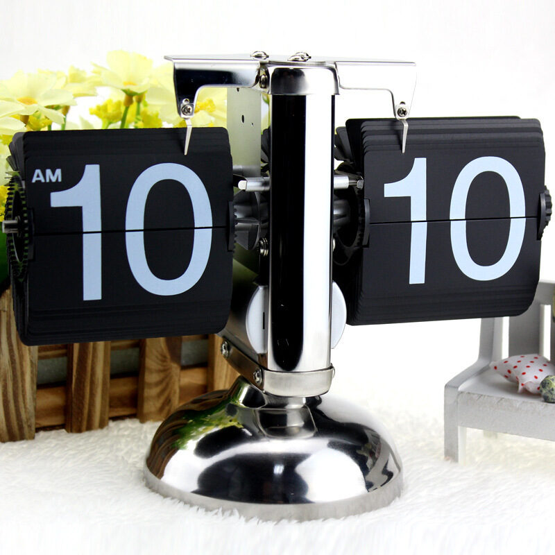 Flip Digital Clock Small Scale Table Retro