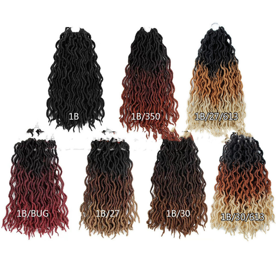 Ombre Curly Crochet Hair Synthetic Braiding Extensions