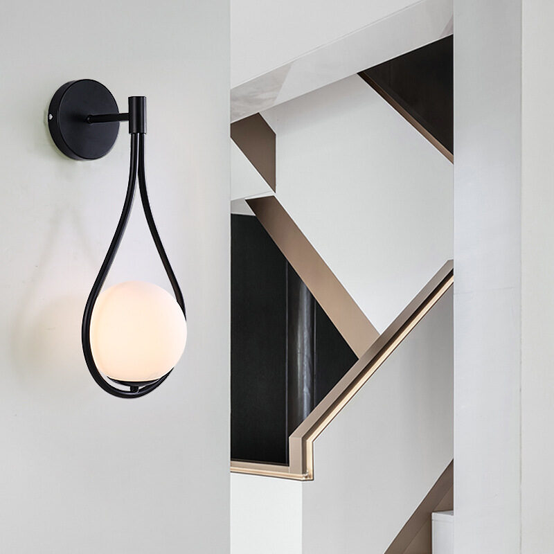 Nordic Bedroom Bedside Led Wall Lamp Golden Personality