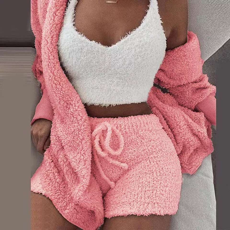 Winter Sexy Women Home Wear Suit Casual Pajamas