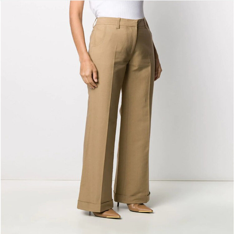 Straight-Leg Curled Suit Trousers With Big
