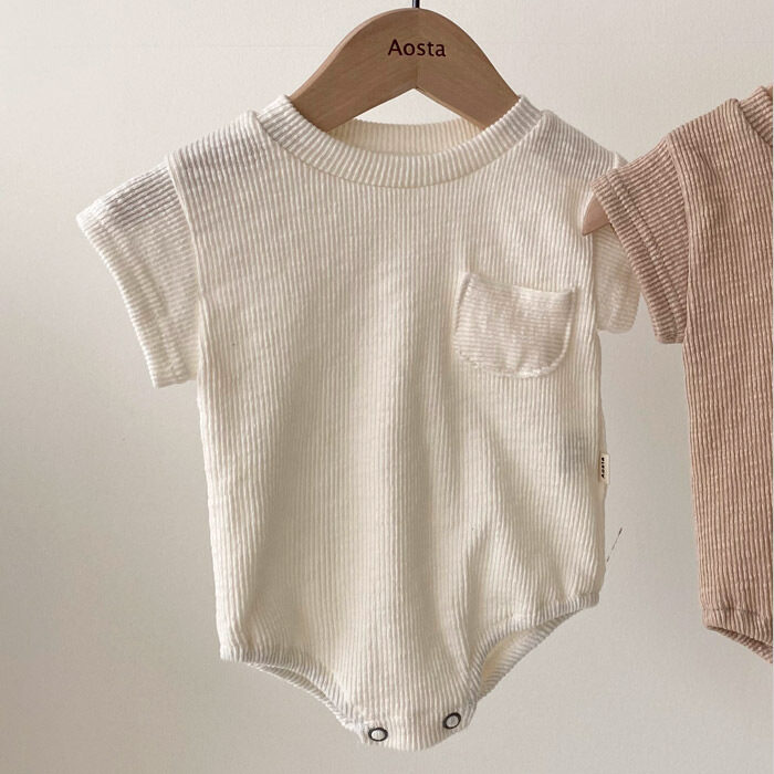 Children'S Clothing T-Shirt Summer Baby Clothes Solid Color