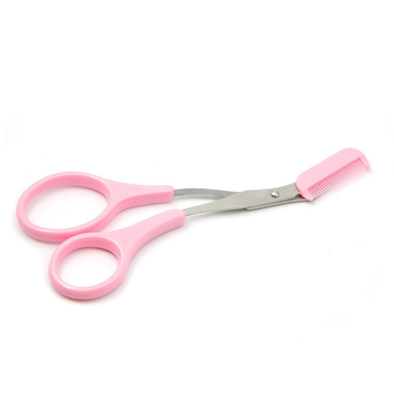 Eyebrow Trimmer Scissor with Comb Facial Hair Removal