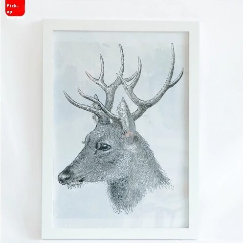Rectangular Solid Wood Photo Frame Wall Hanging Table