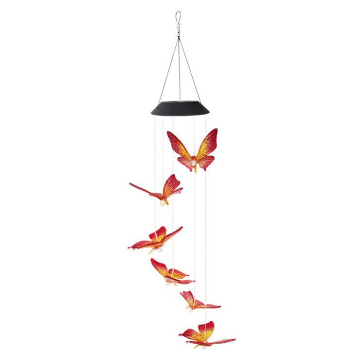 Solar Powered LED Wind Chime Light Hanging Color-Changing