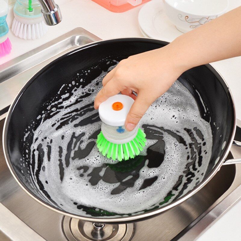 Creative Plastic Automatic Filling Pot Brush Washing Cleaning