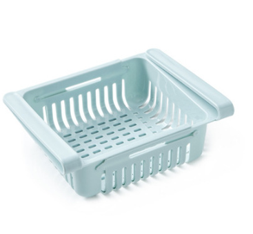 Refrigerator Telescopic Storage Basket Drawer Rack Freshness Preservation