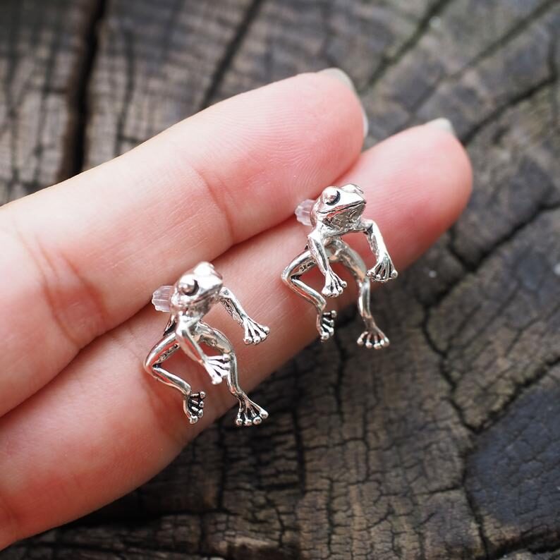 Cute Frog Earrings Funny Animal For Women Girls