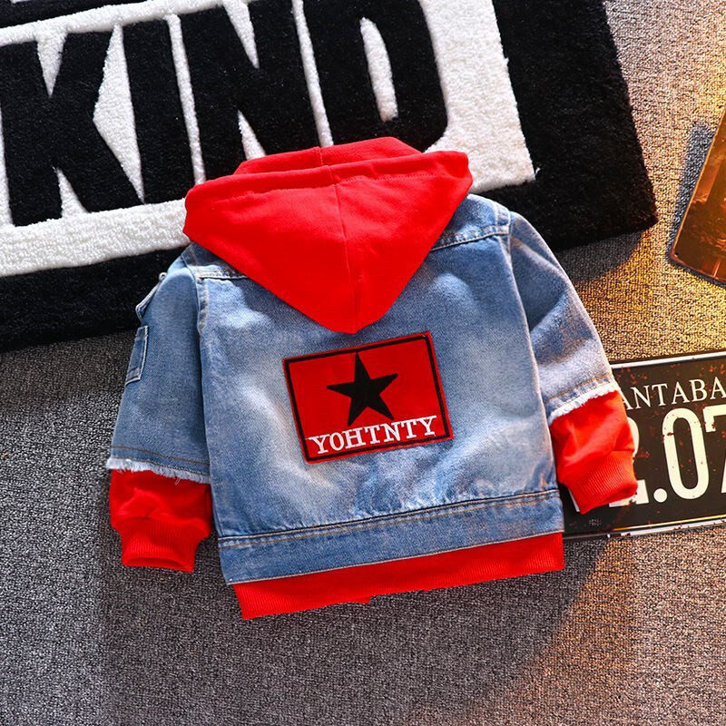 Boys Denim Jacket Spring And Autumn New Children'S