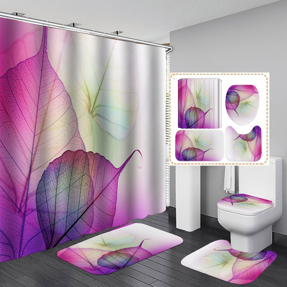 3D Art Geometric Shower Curtains in the Bathroom