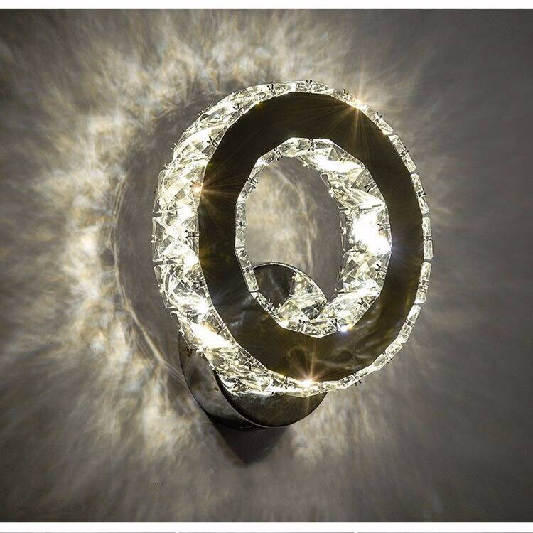 Crystal Wall Lamp Simple Led Living Room Background
