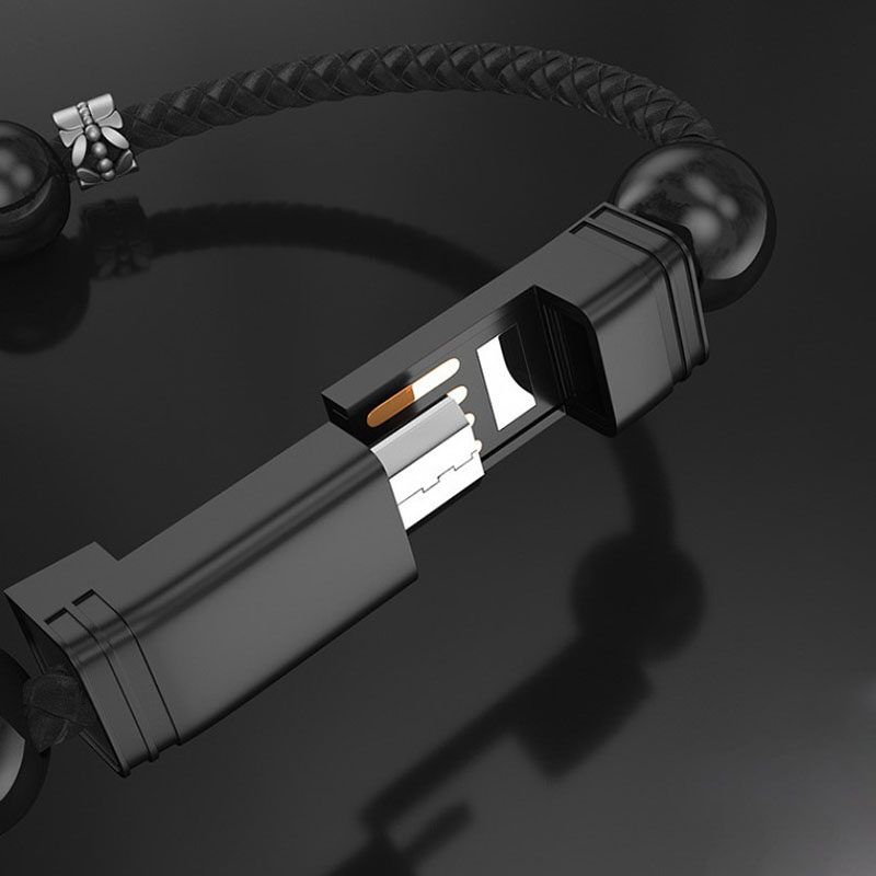 Bracelet Type Data Cable Portable Leather Charging