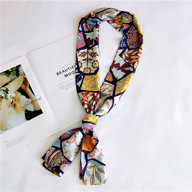 Women's Silk Scarf Long Spring And Autumn Double-sided