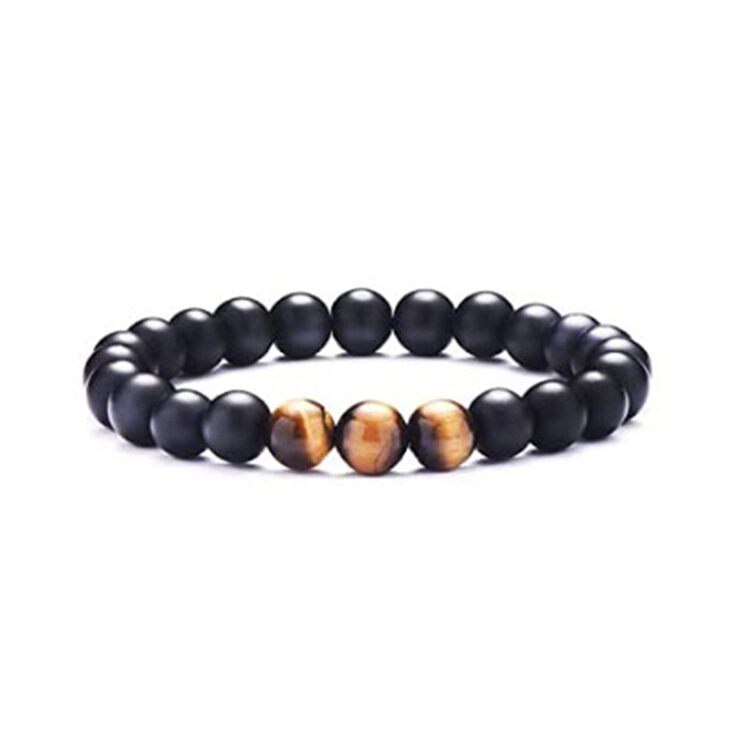 Tiger Eye Stone Volcanic Bracelet Men's