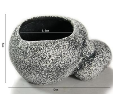 Ceramic Simulation Stone Hydroponic Pots Multifunctional Cichlid Hide
