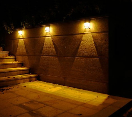 Solar Wall Light 2LED Pane Street Decorative Fence