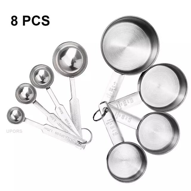 Stainless Steel Measuring Cup And Spoon Set
