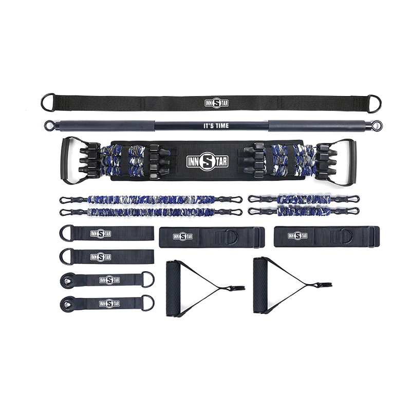 Latex Resistance Bands Set With Workout Bar Bench