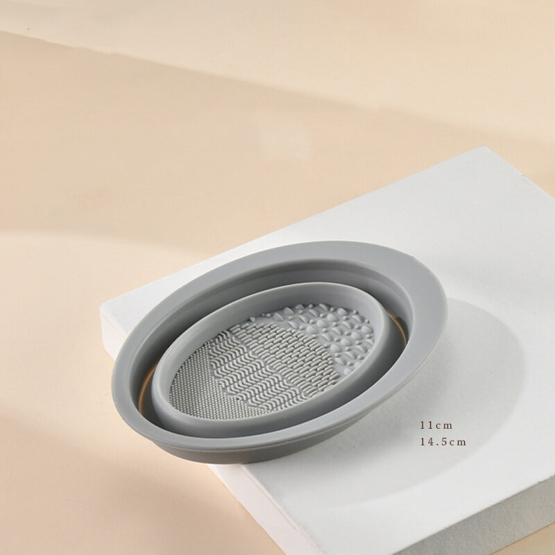 Scrubbing Plate Makeup Brush Cleaning Pad Bowl